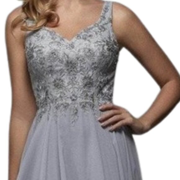 NWT Alyce Paris 27473 Evening Dress Sterling Size 12 - Picture 2 of 5